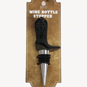 Wild Eye Design Black Boot Wine Bottle Stopper